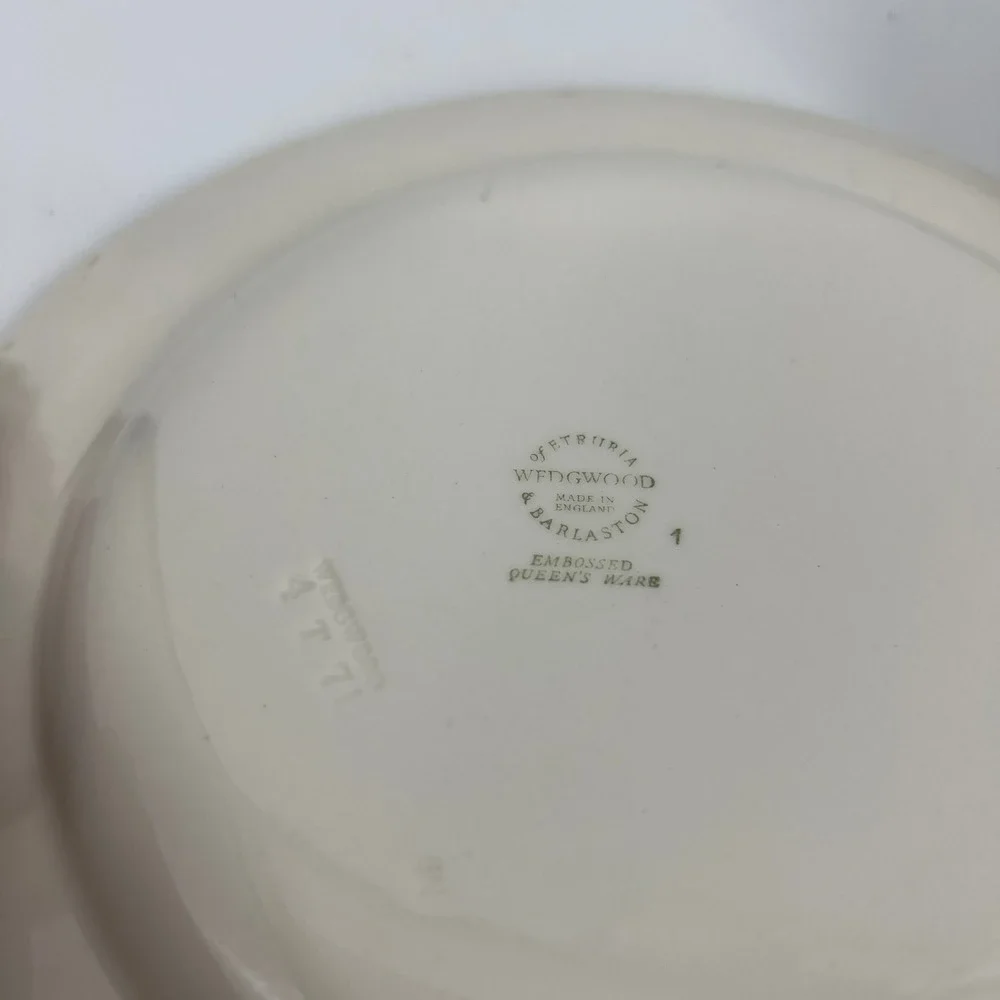 Wedgwood Etruria Queens Ware Embossed Lavender Blue Cream 8